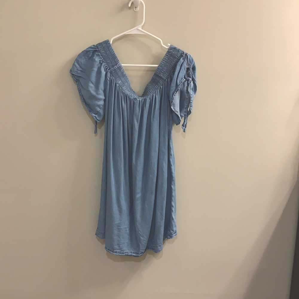 Baby blue off the shoulder dress, only worn twice